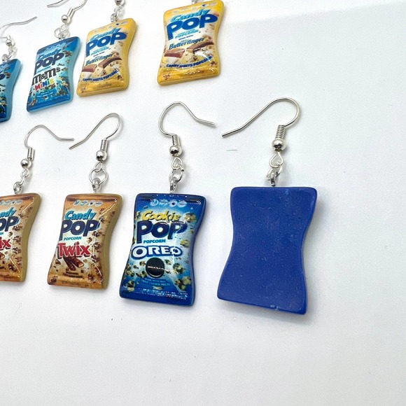 Candy Pop Earrings- Popcorn Earrings - M&M’s Earrings - Butterfinger Earrings - Picture 5 of 10